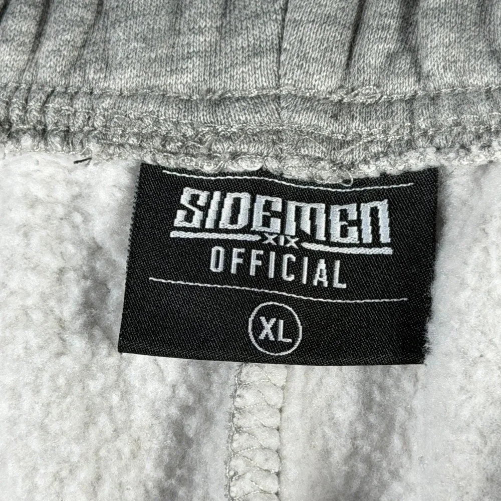 Sidemen Official XIX SDMN Gray Joggers Kids XL Zipper Pockets 100% Cotton